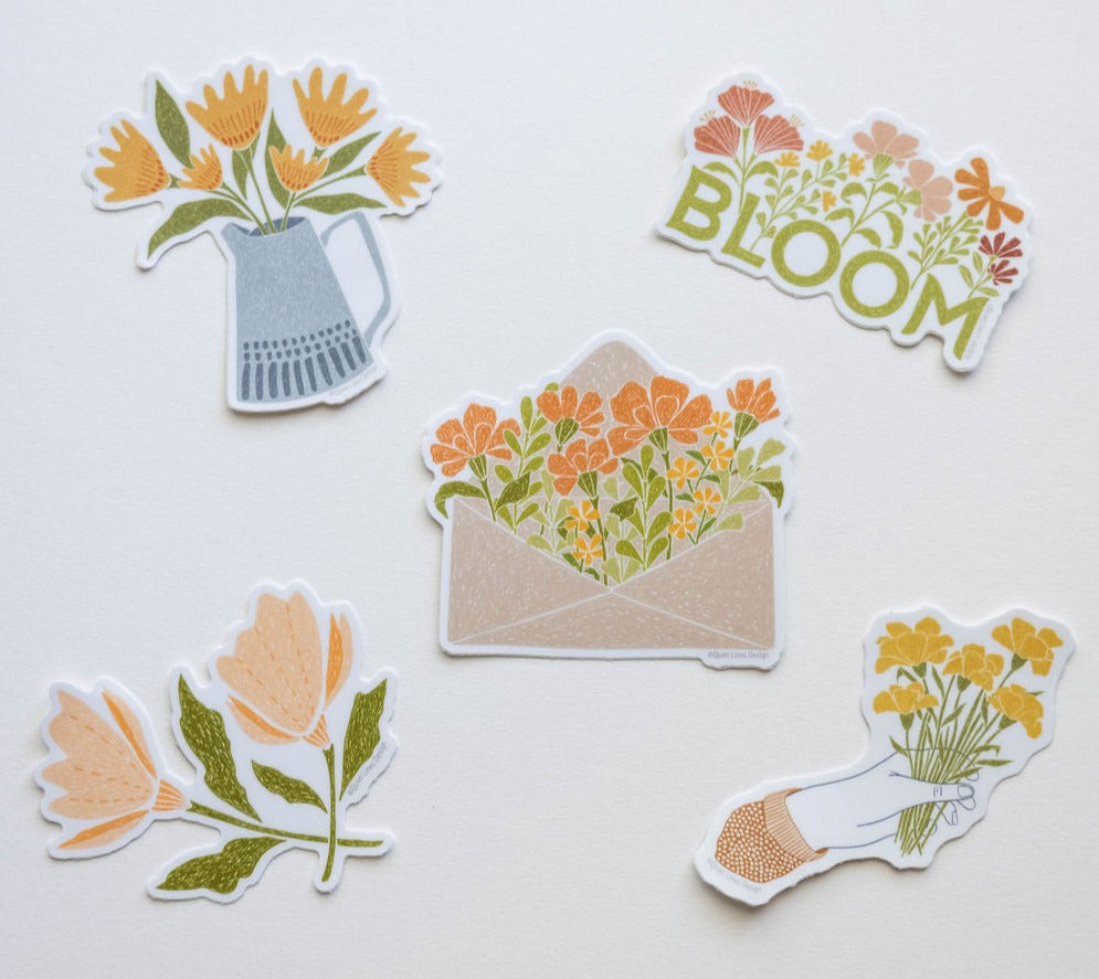 Bloom Sticker Pack-Quiet Lines Design